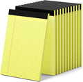 AILZFEI 12 Pack Yellow Legal Pads 8.5 x 11.75 College Ruled Yellow Note Pad Narrow Ruled 30 Sheets Notepads Perforated Writing Pad Clear Print 8x11 Legal Pads Pads of Paper