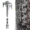 Sumloty 30-Pack 304 Stainless Steel Fence Staples, 1.6 Inch Reusable Fence Screw Nails for Wire Mesh and Woven Fencing, Easy Install with Power Drill