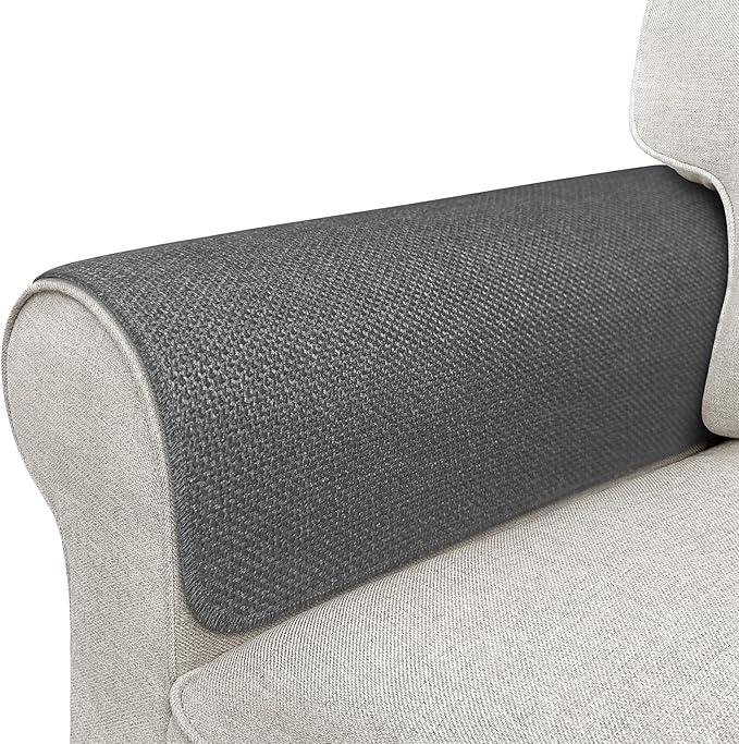 Couch Arm Covers, Waterproof Armrest Cover for Sofa, Armchair, Loveseat, Non-Slip Recliner Arm Cover, Sofa Arm Covers, Headrest Covers, Arm Chair Covers Set of 2 (Dark Gray, 24"×20")