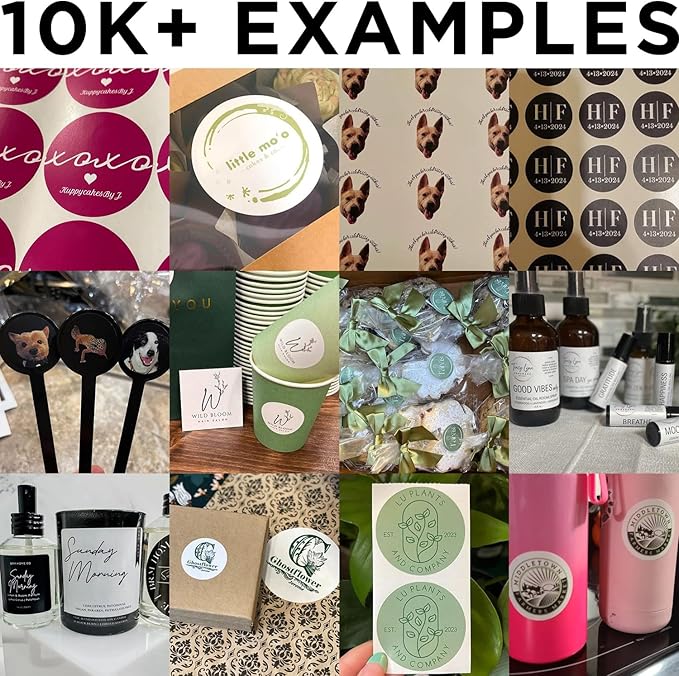 Personalized Custom Stickers - Labels With Any Design, Image, Logo, Text for Business, Thank You Labels (Circle, 1.5"x1.5", 100 Labels)