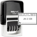 MaxMark Office Self Inking Date Stamp with Phrase Mailed - Black Ink