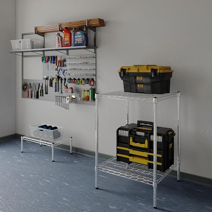 Regal Altair 24" Deep x 24" Wide x 34" Height Wire Shelving Kit | 2-Tier | NSF Commercial Storage Rack Unit