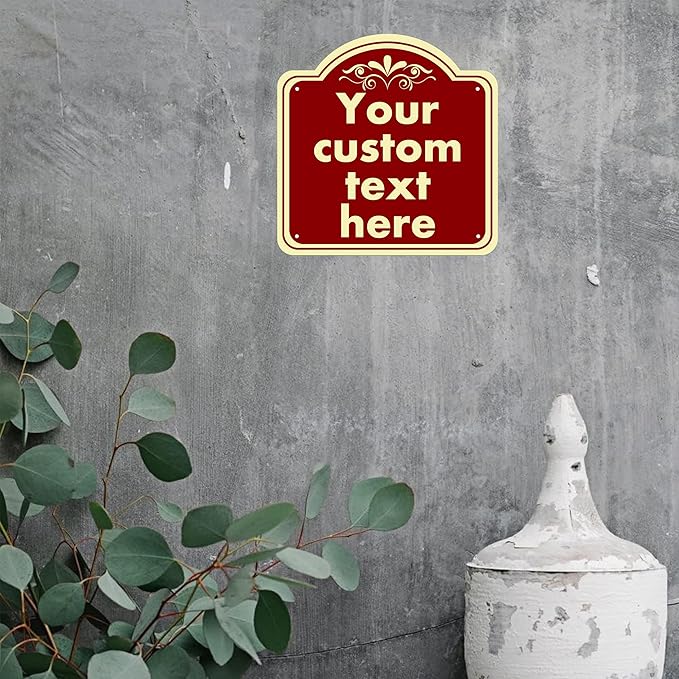Custom Sign, Custom Indoor/Outdoor Decorative Sign，Aluminum Weatherproof Metal Sign Multiple Sizes, Customize for Office, Business, Workplace, office, Home, Delivery Signs