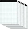 Zaviko Graph Paper Pads 8.5 x 11, 8 Pack, 4x4 Quad Grid Paper Pad 8-1/2" x 11", White Quadrille Pad, Easy Tears Off Design, Grid Notebook 8-1/2 x 11, White 70 GSM Graft Paper, 30 Sheets/Pad