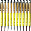 Customized Pens with Name/Logo - Touch Screen Stylus Ballpoint Pen, Perfect for Weddings, Business & Personalized Gifts (Yellow,150)