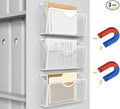 JANE EYRE Magnetic File Holder - 3PCS Paper File Mail Organizer No Drilling Magazine Paper Document Organizer for Cabinets Office Whiteboard