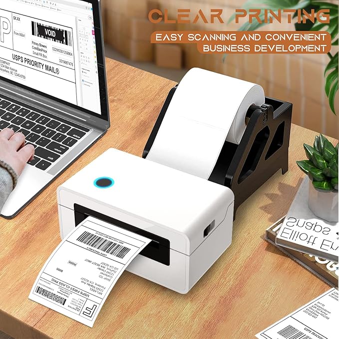 MFLABEL 4x6 Direct Thermal Shipping Labels - 12 Rolls, 220 Labels/Roll, Perforated Postage Paper with Alignment Hole, Compatible with 4XL LabelWriter 1744907 & 1755120, Rollo for USPS, UPS
