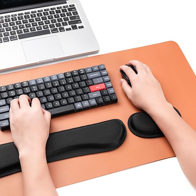 Hoewina Keyboard Wrist Rest,Ergonomic Wrist Rest,Superfine Fabric and Gel Memory Foam Wrist Pad for Computer Keyboard for Easy Typing & Pain Relief, Suitable for Office, Family,Outdoor, Gradient Style