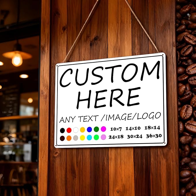 Custom Outdoor Decorative Signs-24×18inches-Personalized Aluminum Signs,Waterproof, Fade Resistant,for outdoors,Street signs, underground parking