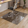 Koonmi Tempered Glass Chair Mat for Hardwood Floors & Carpets, 42" x 48“ Grey Heavy Duty Office Floor Protector, Scratch & Dust Concealing, Noise-Free for Home Office Desk