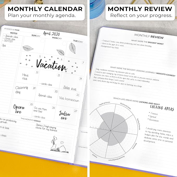 Clever Fox Planner Pro Premium – Luxurious Weekly & Monthly Planner with Budget Organizer for Productivity & Goals, Undated, A4 (Lavender)