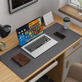 K KNODEL Felt Desk Mat, Large Desk Pad Protector, Office Computer Desk Mat for Keyboard, Non-Slip Mouse Pad (Dark Gray, 35.4"x15.7")