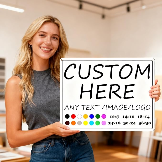Custom Outdoor Decorative Signs-24×18inches-Personalized Aluminum Signs,Waterproof, Fade Resistant,for outdoors,Street signs, underground parking