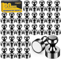 VNDUEEY 40Pcs Black Refrigerator Magnets Fridge Magnet, Strong Whiteboard Magnets, Fridge Magnets Adults, Small Magnet for Kitchen, Office, School, Locker, ISO9001VN1214