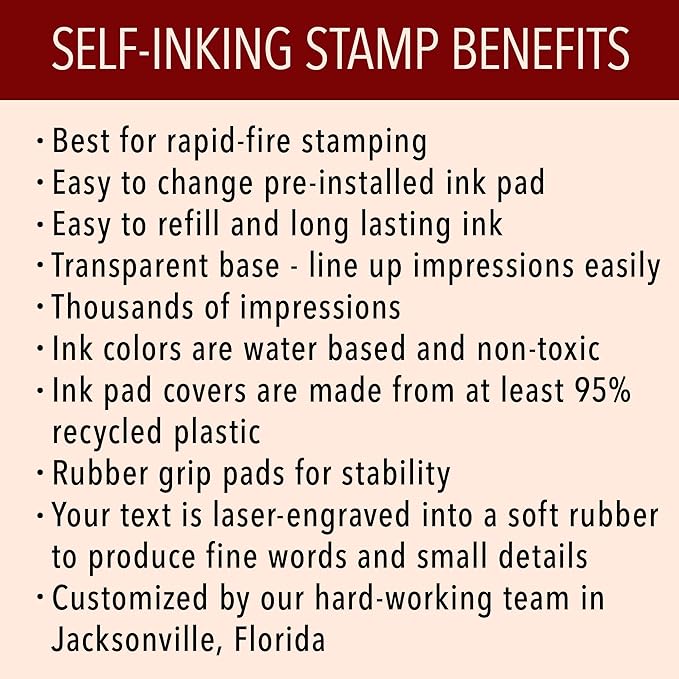 The Duncans Personalized Self-Inking Address Stamp | Envelope Return Address Stamp for Couples and Families | Custom Rubber Address Stamp (1, Xtra Large)