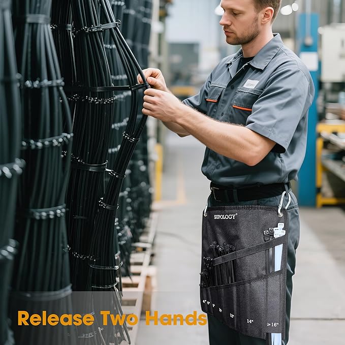 Zip Ties Assorted Size, 950 PCS Heavy Duty Wire Plants Ties with Oxford Ties Organizer, Up to 300 LBS and 22 Inches, Best Zip Ties Buckle Set for Farm, Home, Repair, Building, Gardening Work
