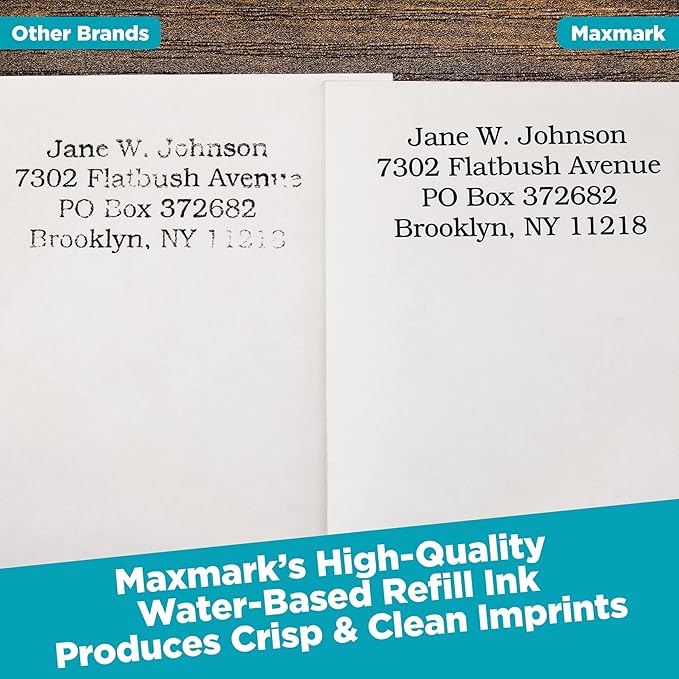 MaxMark Premium Refill Ink with Control Tip Bottle for Self-Inking Stamps, Gray Color - 2 oz.