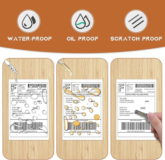 MFLABEL 4x6 Direct Thermal Shipping Labels - 12 Rolls, 220 Labels/Roll, Perforated Postage Paper with Alignment Hole, Compatible with 4XL LabelWriter 1744907 & 1755120, Rollo for USPS, UPS