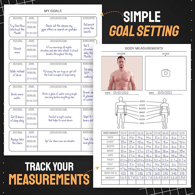 Nextnoid Hardcover Fitness & Food Journal - Nutrition & Workout Planner for Men & Women - A5 Sturdy Workout Log Book to Track Diet, Gym & Home Workouts - Burgundy