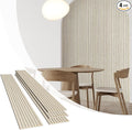 Olanglab Wood Slat Wall Panels 4 Pack, Wooden Acoustic Wall Panels, 94.5"x12.6" Each 3D Wall Panels for Interior Wall Decor (Light Oak-Grey Felt-Extendo Trio)