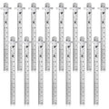 30 Pieces 6 Inch 15 cm Pocket Ruler Flexible Precision Stainless Steel Ruler with Detachable Clips Stainless Steel Pocket Clip Scale Gauge Metric British System