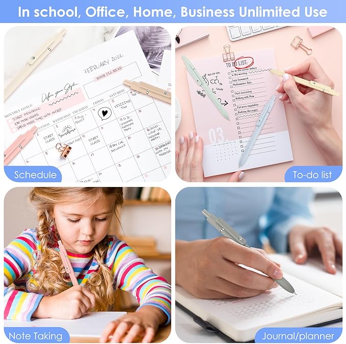 Donyang 10PCS Gel Pens Black Ink Fine Point Pens With Smooth Writing, Office Supplies, Christmas Anniversary Birthday Gifts for Men Women, Quick Dry Pens For Journaling, Nurse Aesthetic Pen (Morandi)