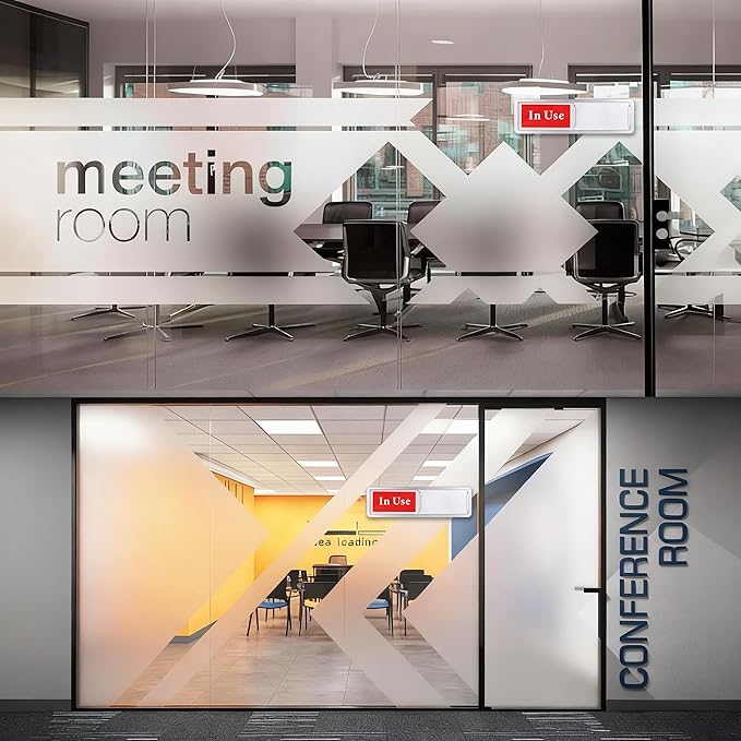 In Use or Available Door Sign for Home Office Restroom Conference Hotels Hospital, Slider Privacy Door Sign Indicate in Use Available, Silver