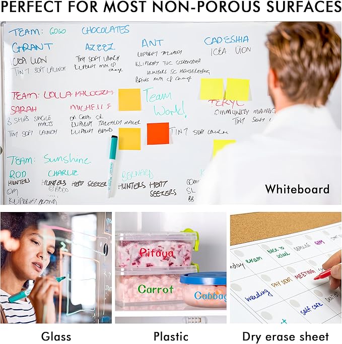 Shuttle Art Dry Erase Markers, 20 Pack 17 Colors Whiteboard Markers,Bundled with 3 Extra Black,Fine Tip Dry Erase Markers for Kids,Perfect for Writing on Dry-Erase Surfaces,School Office Supplies