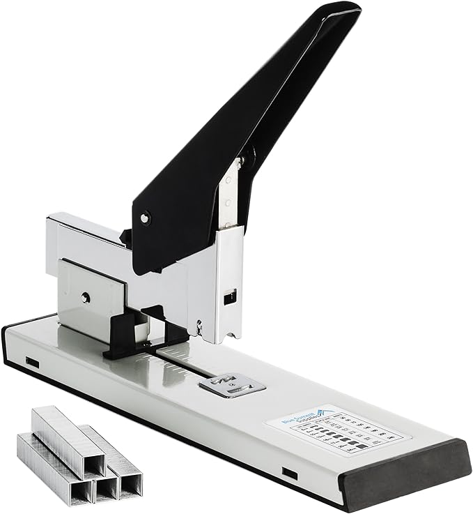 Blue Summit Supplies Heavy Duty Stapler, 200 Sheet Capacity, 2000 Staples Included, Tan