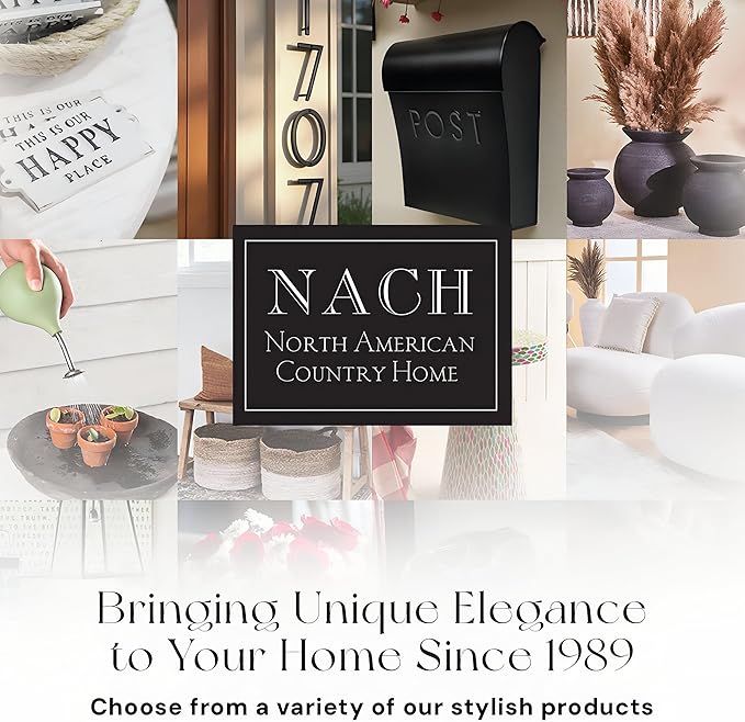 NACH Mailboxes for Outside Wall Mount, 10 x 10 x 4 inch Black Mailbox, Waterproof Mailboxes for Outside - Chicago Style Mail Box