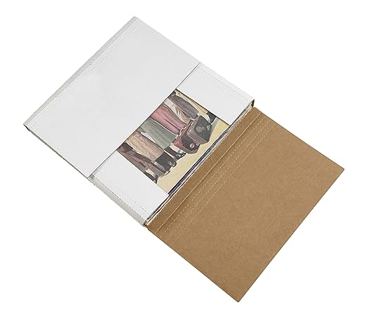 Tape Logic TLMIBMROS Easy-Fold Mailers, 15" x 11 1/8" x 2", White (Pack of 50)