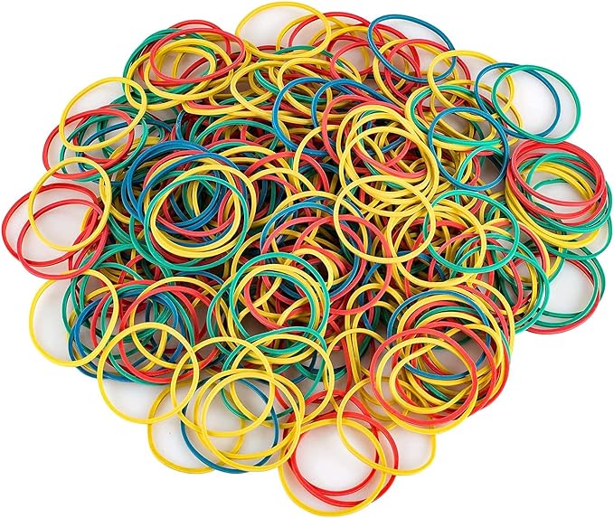 700PCS Multicolor Rubber Bands,Assorted Color Rubber Bands,Sturdy,Heat Resistant Rubber Band for School, Home, or Office