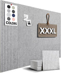 Office Cork Board, 59"x36" | 15 Pack | Felt Tiles for Wall, Tac Board, Large Felt Board, Wall Protector for Dart Board, (Gray Marble Slats)
