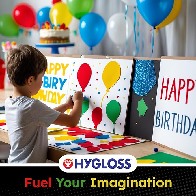 Hygloss Large Colored Poster Board 22x28 - 100 Assorted Standard Color Poster Boards Bulk Pack - Red, Yellow, Green, Blue, Black - 10 Pt. Thickness Poster Board Paper - Posterboard Multipack 22" x 28"