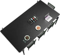 CENNBIE HUGE240 94.5" x 47" Black Leather Desk Mat for Conference Table, Dining Table, Work Table, Banquet Tables, Library Table