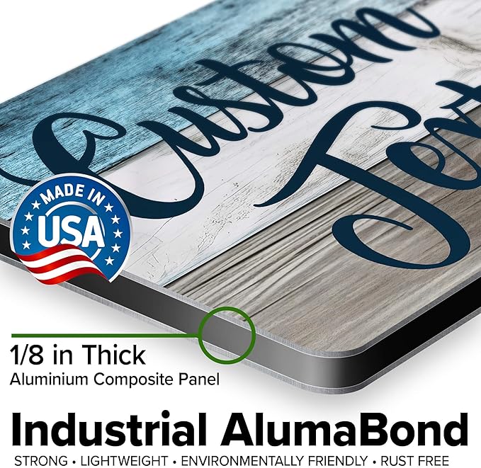 Custom Sign, Custom Street Sign, 11 Font Colors, 13 Font Styles, 4 Hole Options, 22 Sizes, 7x10 Inches, Rust Free DiBound, Fade Resistant, Made in USA by My Sign Center (Coastal)