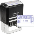 MaxMark Large Self-Inking Rubber Date Office Stamp with Received Phrase & Date - Blue Ink, 12-Year Band - Style 5