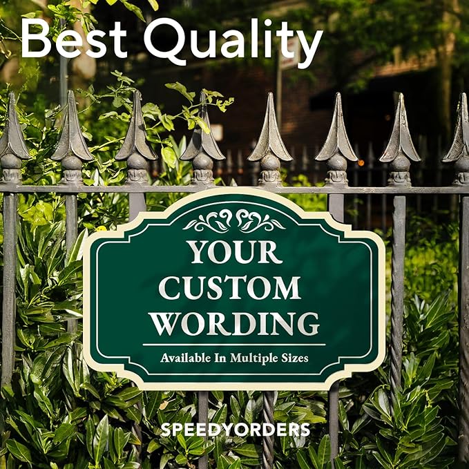 Custom Decorative Outdoor Metal Sign - Personalized Aluminum Design - 36x24 Forest Green