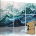 Soon Global Acoustical Wall Panels, 72 X 48 Inches Art Acoustic Panels, Decorative Acoustic Panels, Acoustic Wall Panels, Sound Absorbing Wall Art, Aqua Dreams