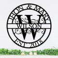 Personalized Metal Name Signs, Split Letter Monogram Wall Decor, Custom Last Name Sign, Family Name Sign for Outdoor, Personalized Wedding Gift, Garden Decor, Metal Wall Art, Housewarming Gift (MonogramDesign_3)