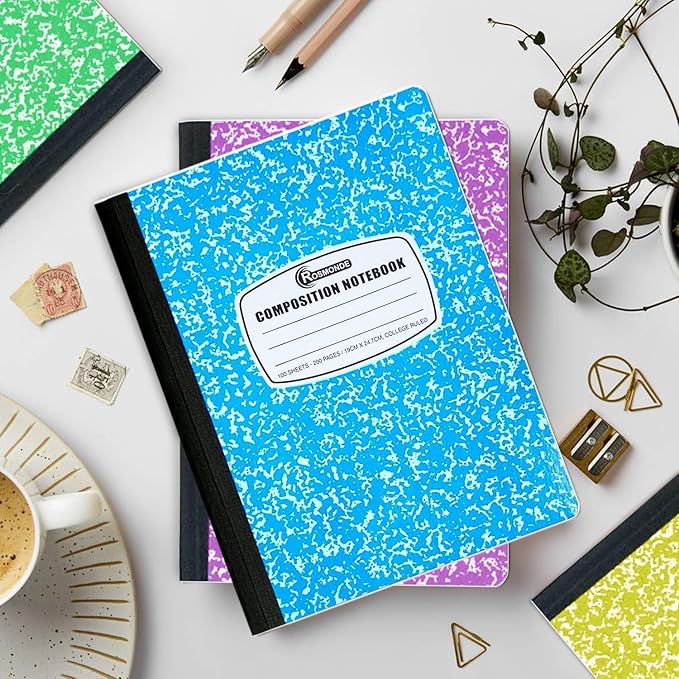 Rosmonde 1000 Pack (Pallet) Composition Notebook Bulk, College Ruled, Pallet of Composition Notebooks, 200 Pages (100 Sheets), 9-3/4 x 7-1/2, Bulk Notebooks for School & Office, 4-7 Days Transit
