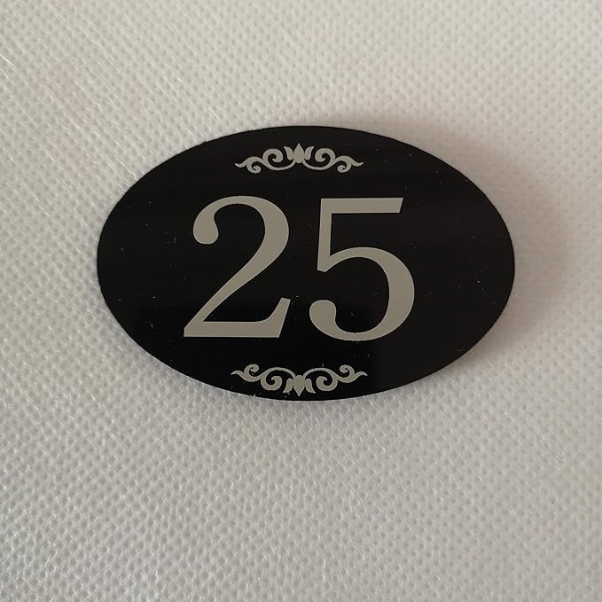 StayMax Locker Number Signs Door Sign with Self-Adhesive Tape Number Black (1-100)