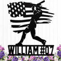 Personalized Baseball Metal Sign Custom Baseball Signs Wall Art, Custom Name Sign for Player, Boys Room Decor, Sports Wall Decor, Gift for Boys, Team, Dad, Man, Son