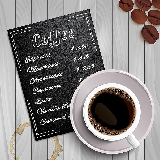 Bouiexye 3 Pack 8.1x12 in Chalkboard Signs with Stand for Tables Small Chalk Board Signs Tabletop Message Board Sign with Wood Base for Home Decorations Coffee Shop Restaurant Kitchen Wedding Party