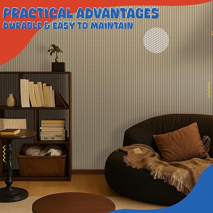 5 Pack Acoustic Panels,47.2x23.6x0.4 inch Acoustical Wall Panels,Large Soundproof Panels,Self-Adhesive Sound proof Panels for Walls,Acoustic Treatment for Recording Studio&Office,Camel