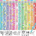 200 Pcs Motivational Pencils Bulk, Rainbow Inspirational School Pencils for Classroom, Cute Pencil with Encourage Positive Sayings, Back to School Supplies for Kids Student Teacher Classroom Reward