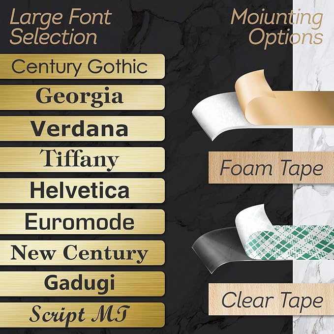 Custom Sign, Office Sign, Business/Office Name Plates for Doors/Wall, Indoor/Outdoor, 12x12 inch, 18 Colors, (Prestige) Made in USA by My Sign Center