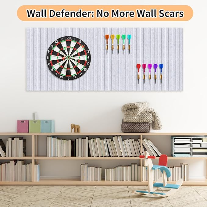 Smarpau Large Cork Board for Walls, 48"x36" Bulletin Board, 12 Pack Slat Felt Wall Tiles with Pushpins Removable Security Tabs, Pin Board for Office Wall Organizer Protector -Black