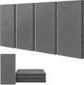 UMIACOUSTICS 4 PCS Acoustic Panels, 2“ Thick 23.6" x 11.8" Fiberglass Sound Absorbing Panels, Soundproof Panels for Studios, Office, Home Theater. Charcoal Grey