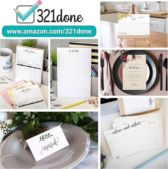 321Done Magnetic Meal Planning Notepad - Large Letter Size (8.5x11) Weekly Menu Planner Tear-Off Refrigerator Fridge Shopping List Meals Grocery Memo Pad - Perforated Monday Start, Made in USA